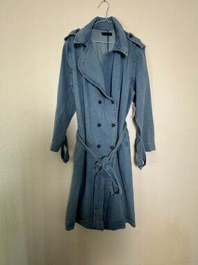 FTF FASHION TO FIGURE Denim Women’s Coat SZ 1 NEW WASH BLUE